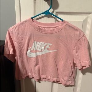 Nike pink cropped tee